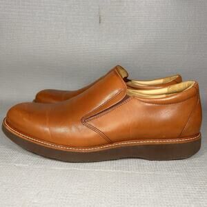 Samuel Hubbard Men's "Frequent Traveler" 10.5M Whiskey Tan Leather Slip-On Shoes